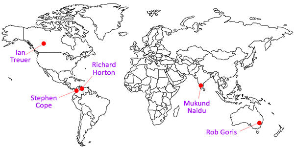 World map with location of cheese makers