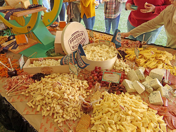 Table of cheese samples