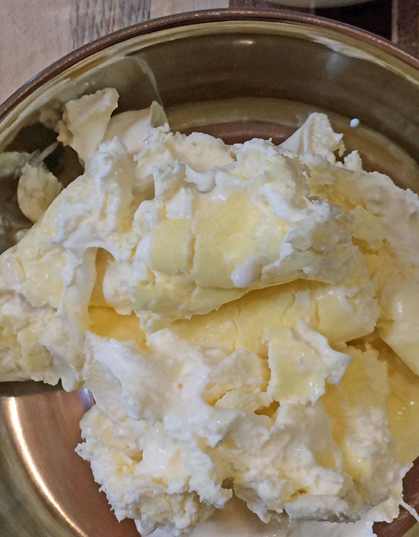 Crumbled up clotted cream